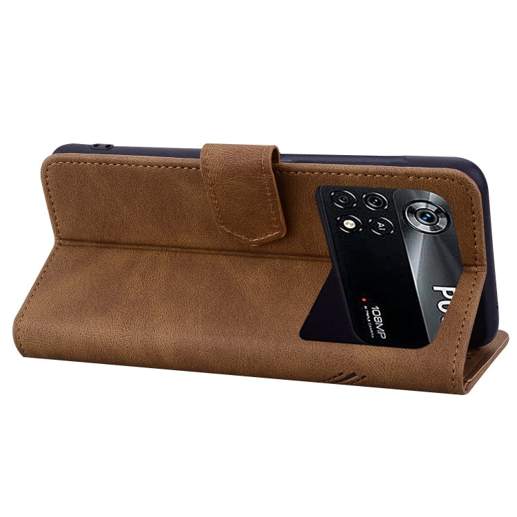 For Xiaomi Poco X4 Pro Geometric Mandala Embossed Leather Phone Case