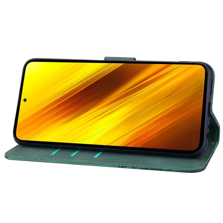 For Xiaomi Poco X3 NFC Geometric Mandala Embossed Leather Phone Case