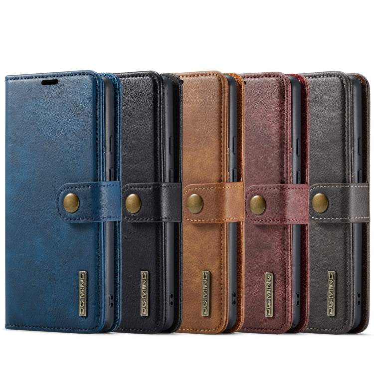 For Google Pixel 6A DG.MING Crazy Horse Texture Detachable Magnetic Leather Phone Case
