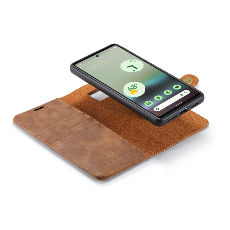 For Google Pixel 6A DG.MING Crazy Horse Texture Detachable Magnetic Leather Phone Case