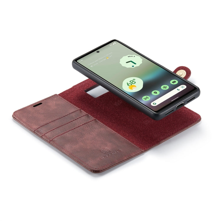 For Google Pixel 6A DG.MING Crazy Horse Texture Detachable Magnetic Leather Phone Case