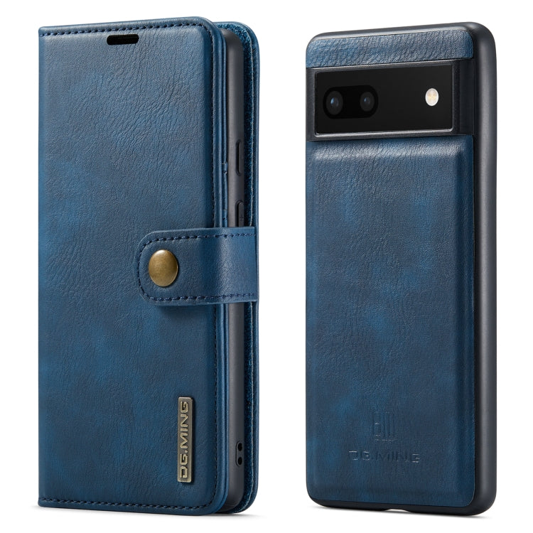 For Google Pixel 6A DG.MING Crazy Horse Texture Detachable Magnetic Leather Phone Case