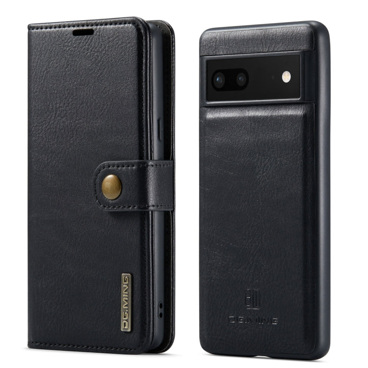 For Google Pixel 7 DG.MING Crazy Horse Texture Detachable Magnetic Leather Phone Case