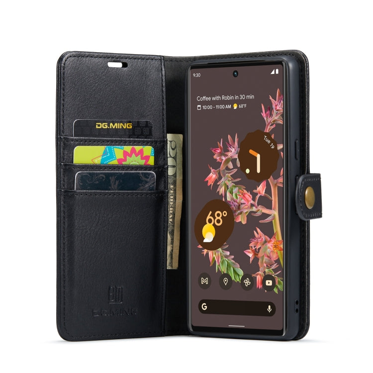 For Google Pixel 7 DG.MING Crazy Horse Texture Detachable Magnetic Leather Phone Case