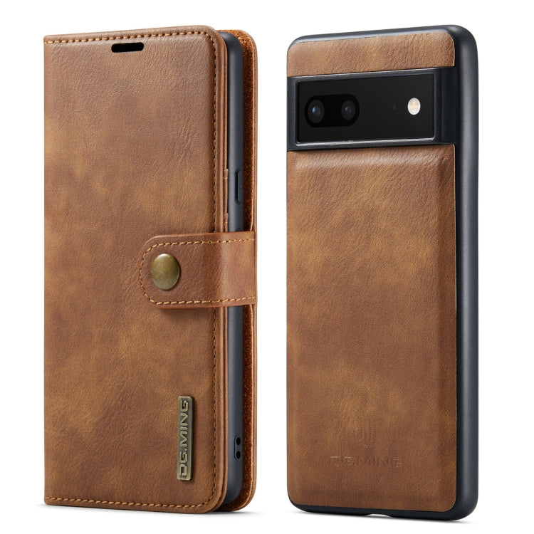For Google Pixel 7 DG.MING Crazy Horse Texture Detachable Magnetic Leather Phone Case