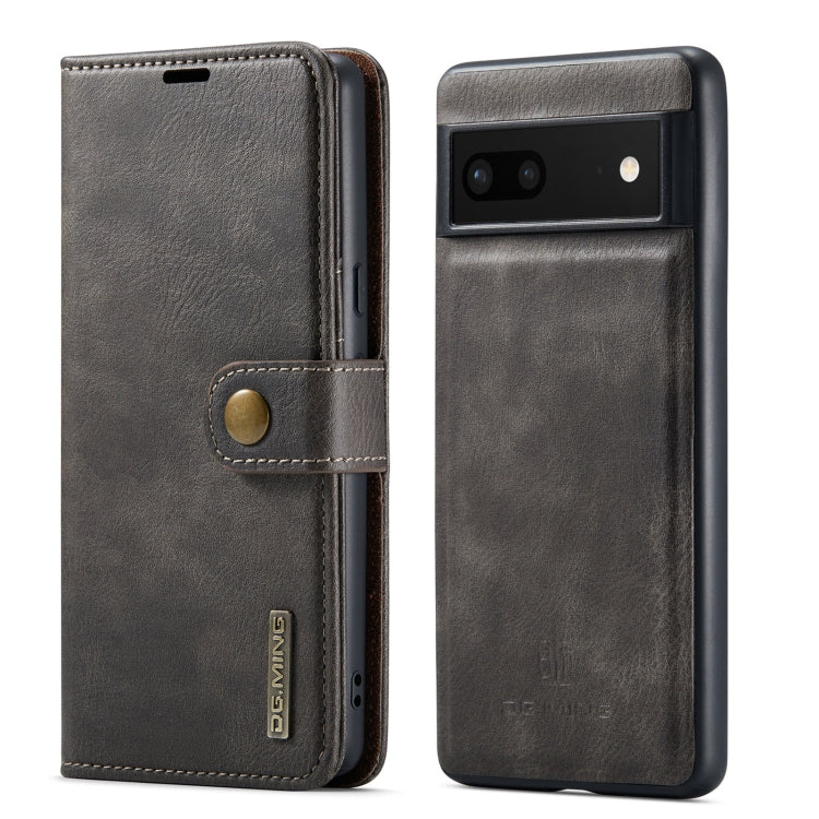 For Google Pixel 7 DG.MING Crazy Horse Texture Detachable Magnetic Leather Phone Case