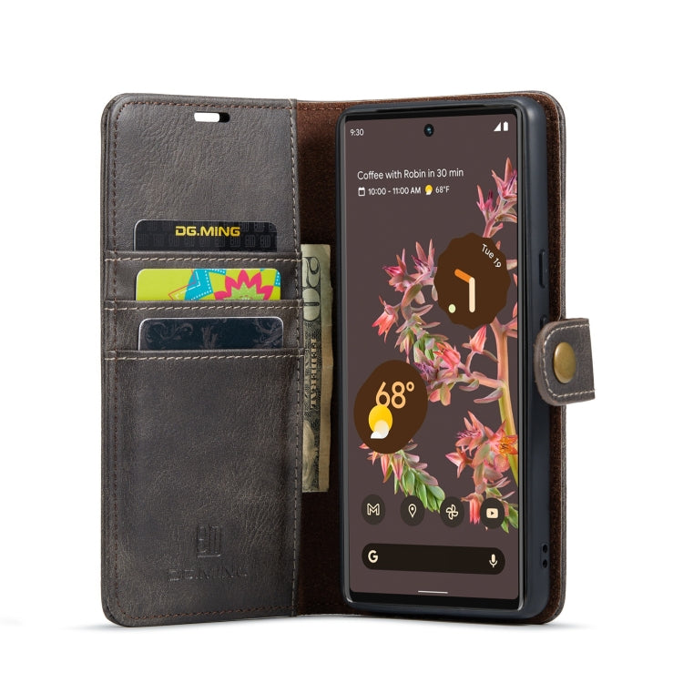 For Google Pixel 7 DG.MING Crazy Horse Texture Detachable Magnetic Leather Phone Case