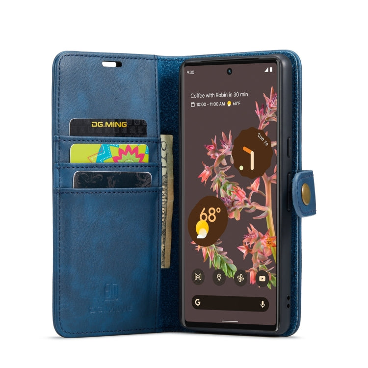 For Google Pixel 7 DG.MING Crazy Horse Texture Detachable Magnetic Leather Phone Case