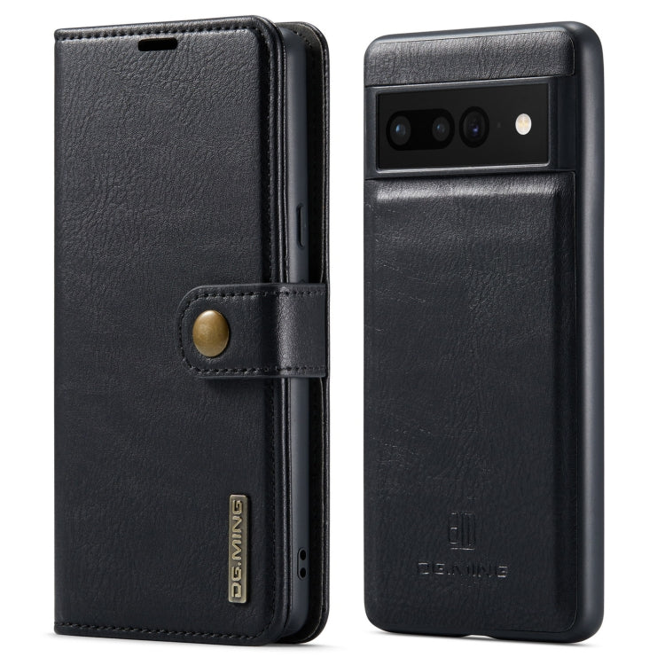 For Google Pixel 7 Pro DG.MING Crazy Horse Texture Detachable Magnetic Leather Phone Case