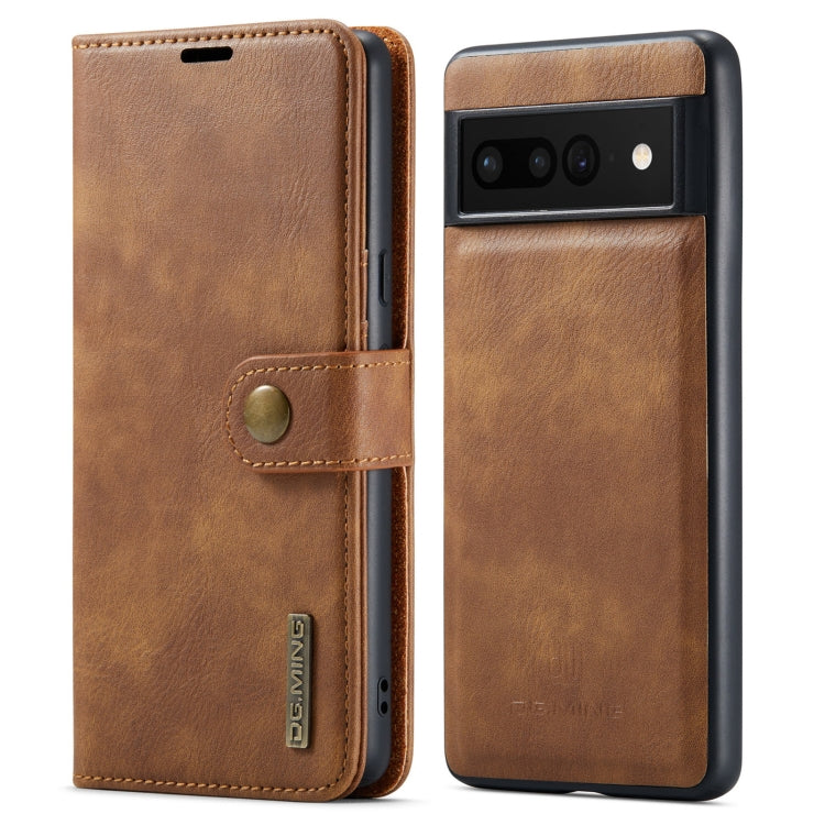 For Google Pixel 7 Pro DG.MING Crazy Horse Texture Detachable Magnetic Leather Phone Case