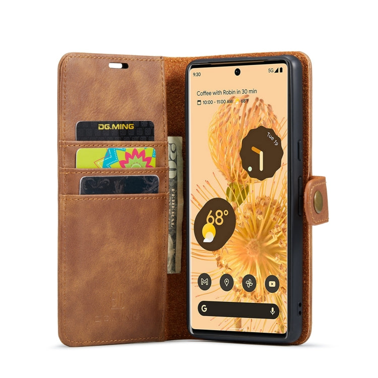 For Google Pixel 7 Pro DG.MING Crazy Horse Texture Detachable Magnetic Leather Phone Case
