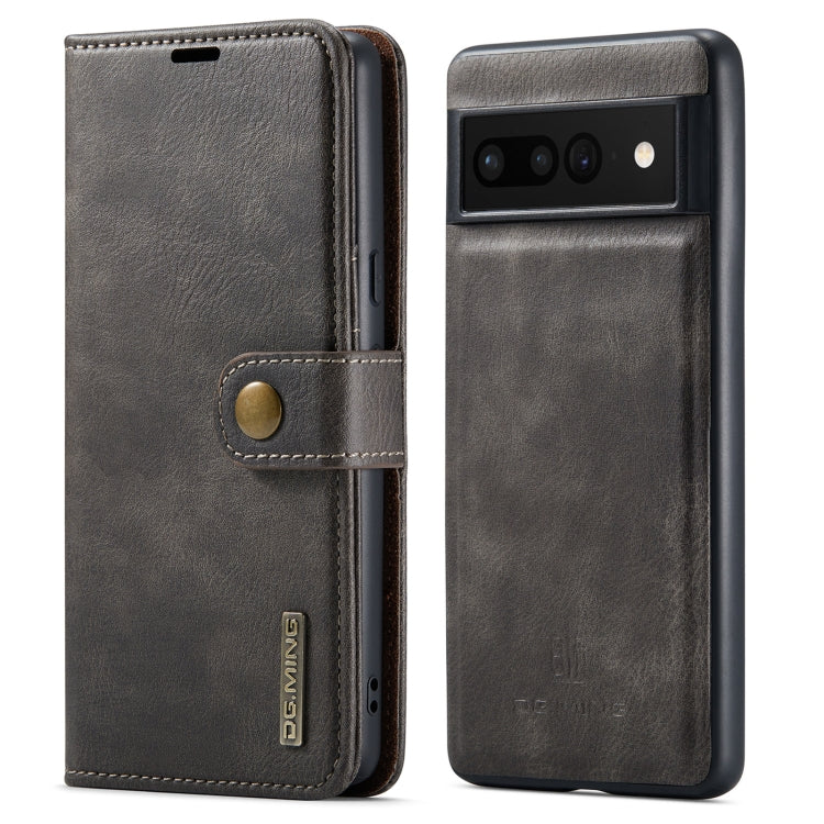 For Google Pixel 7 Pro DG.MING Crazy Horse Texture Detachable Magnetic Leather Phone Case