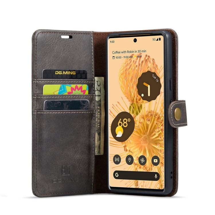 For Google Pixel 7 Pro DG.MING Crazy Horse Texture Detachable Magnetic Leather Phone Case