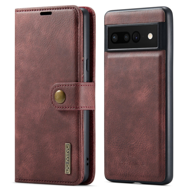 For Google Pixel 7 Pro DG.MING Crazy Horse Texture Detachable Magnetic Leather Phone Case