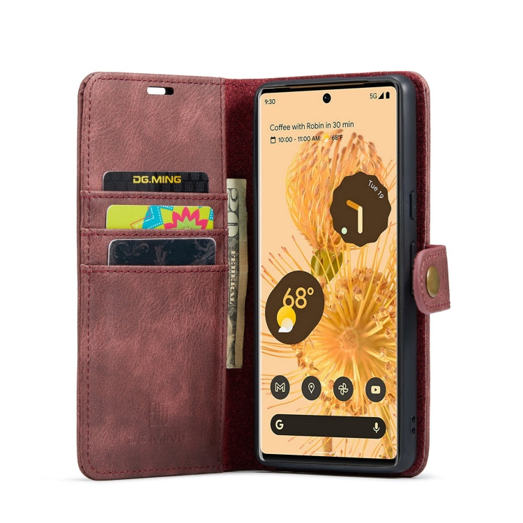 For Google Pixel 7 Pro DG.MING Crazy Horse Texture Detachable Magnetic Leather Phone Case