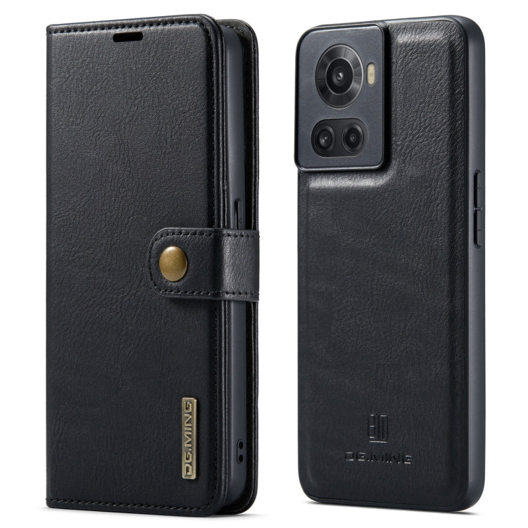 For OnePlus Ace & 10R DG.MING Crazy Horse Texture Detachable Magnetic Leather Phone Case