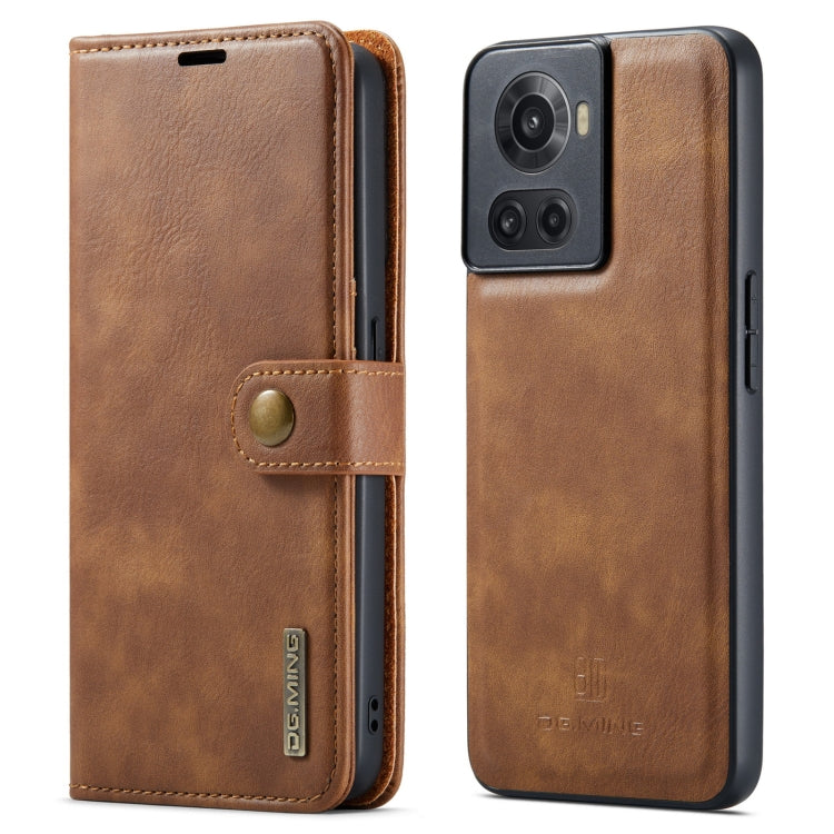 For OnePlus Ace & 10R DG.MING Crazy Horse Texture Detachable Magnetic Leather Phone Case