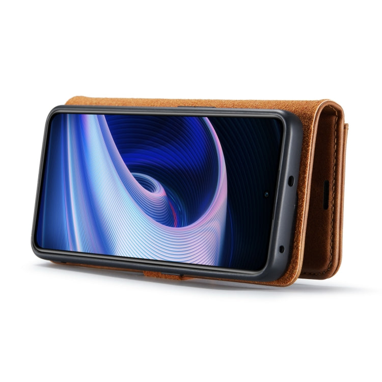 For OnePlus Ace & 10R DG.MING Crazy Horse Texture Detachable Magnetic Leather Phone Case