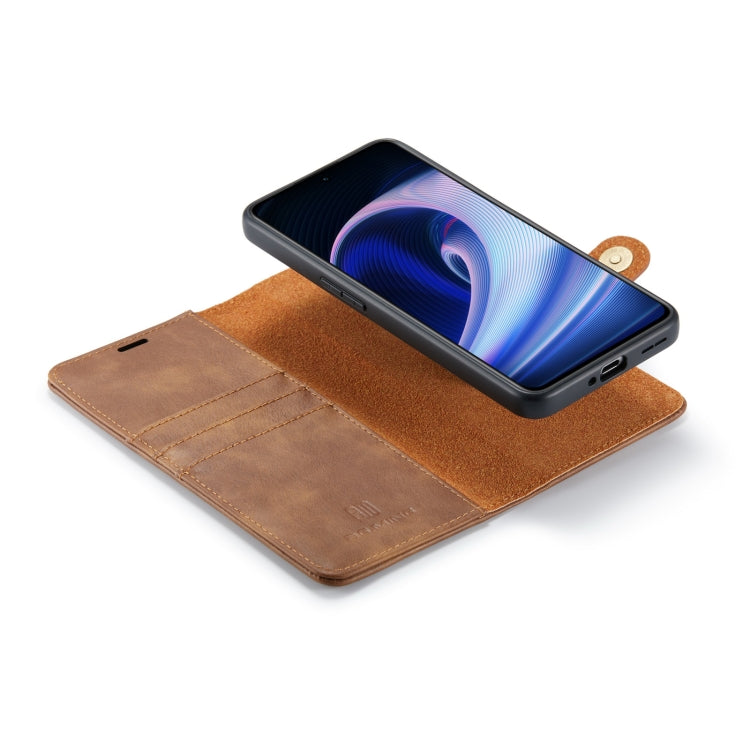 For OnePlus Ace & 10R DG.MING Crazy Horse Texture Detachable Magnetic Leather Phone Case