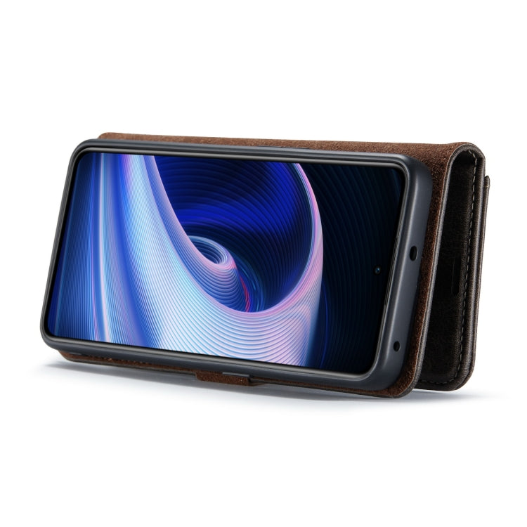 For OnePlus Ace & 10R DG.MING Crazy Horse Texture Detachable Magnetic Leather Phone Case