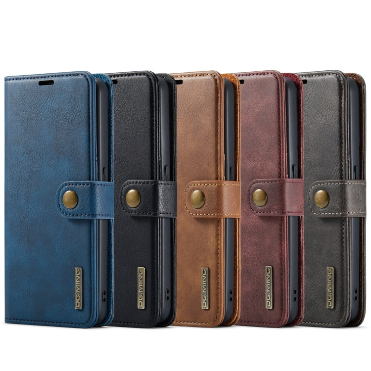 For OnePlus Ace & 10R DG.MING Crazy Horse Texture Detachable Magnetic Leather Phone Case