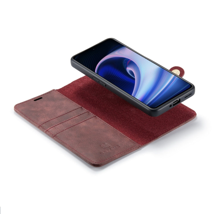 For OnePlus Ace & 10R DG.MING Crazy Horse Texture Detachable Magnetic Leather Phone Case