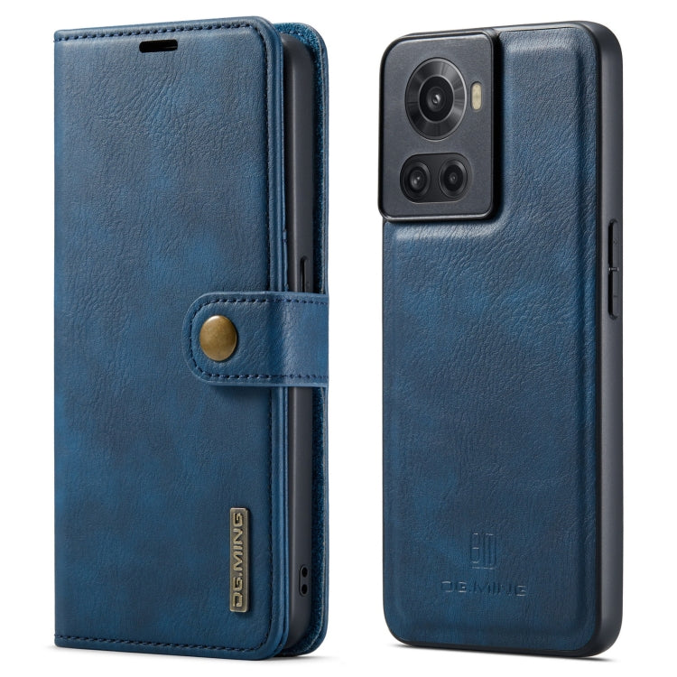 For OnePlus Ace & 10R DG.MING Crazy Horse Texture Detachable Magnetic Leather Phone Case