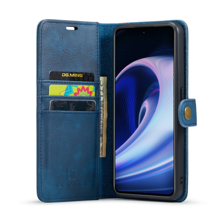 For OnePlus Ace & 10R DG.MING Crazy Horse Texture Detachable Magnetic Leather Phone Case