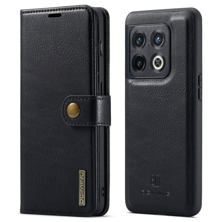 For OnePlus 10 Pro DG.MING Crazy Horse Texture Detachable Magnetic Leather Phone Case