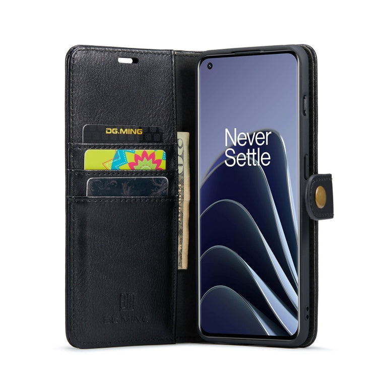 For OnePlus 10 Pro DG.MING Crazy Horse Texture Detachable Magnetic Leather Phone Case