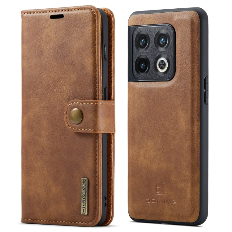 For OnePlus 10 Pro DG.MING Crazy Horse Texture Detachable Magnetic Leather Phone Case