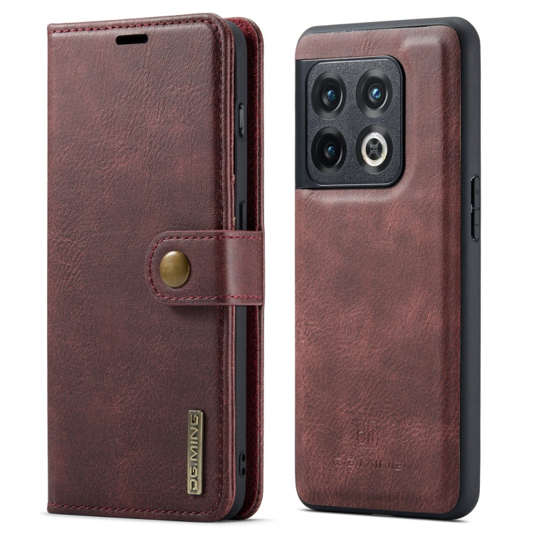 For OnePlus 10 Pro DG.MING Crazy Horse Texture Detachable Magnetic Leather Phone Case
