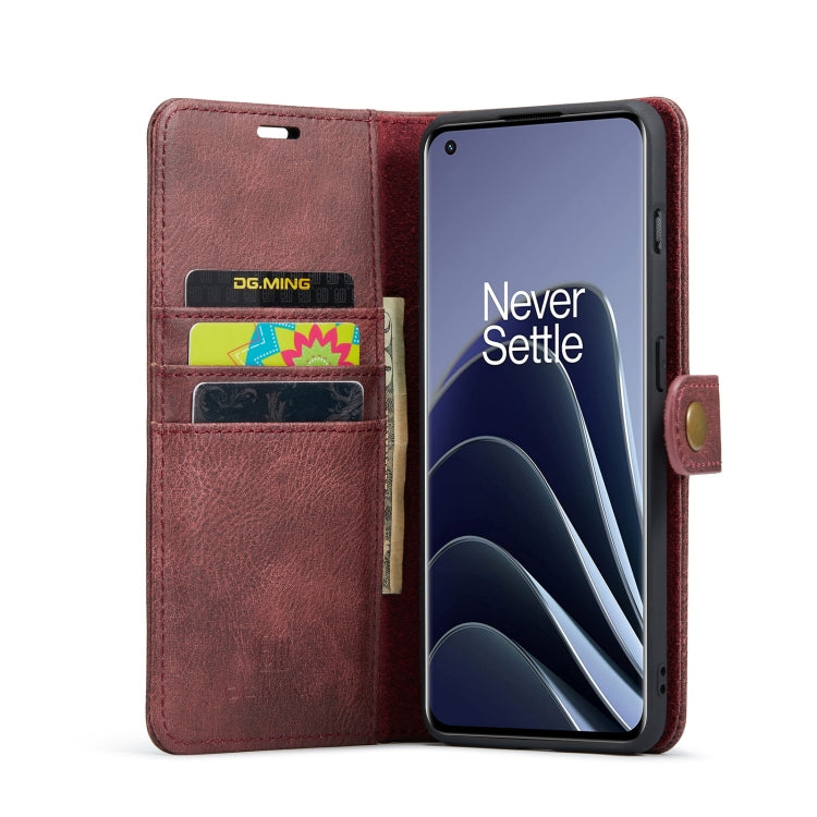 For OnePlus 10 Pro DG.MING Crazy Horse Texture Detachable Magnetic Leather Phone Case