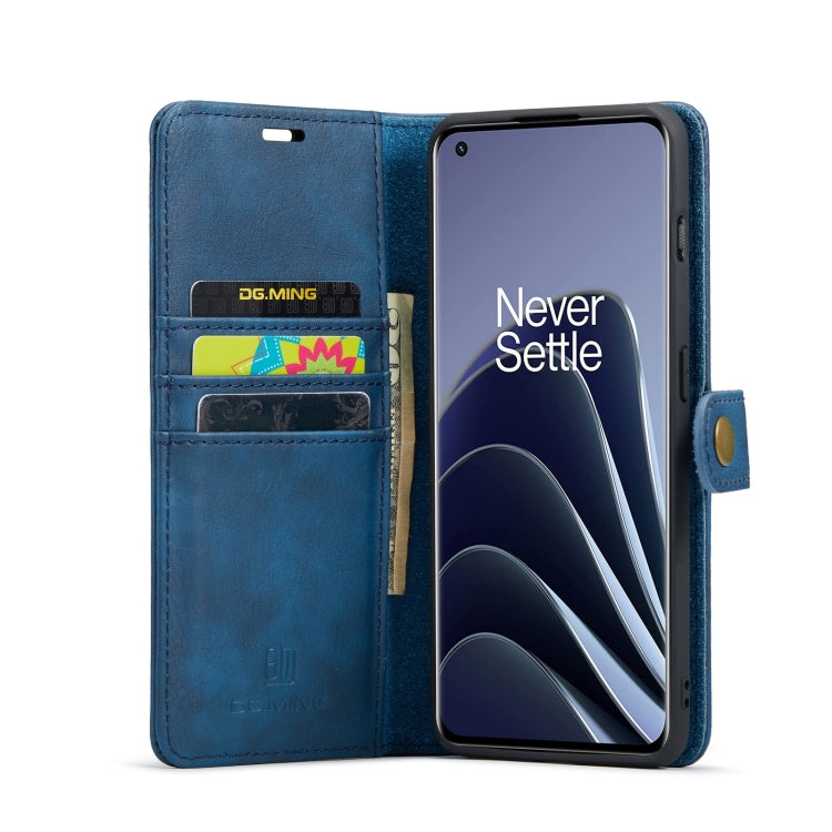 For OnePlus 10 Pro DG.MING Crazy Horse Texture Detachable Magnetic Leather Phone Case
