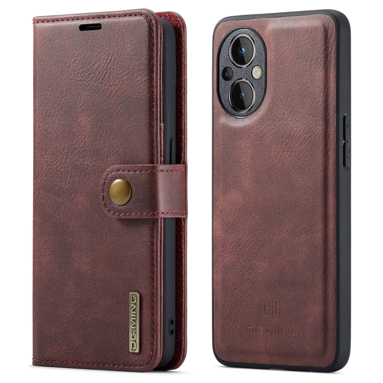 For OnePlus Nord N20 5G DG.MING Crazy Horse Texture Detachable Magnetic Leather Phone Case