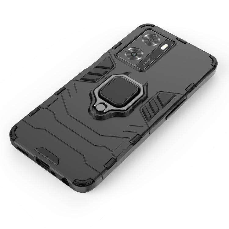 For OPPO A57 4G Foreign Version Shockproof PC + TPU Holder Phone Case