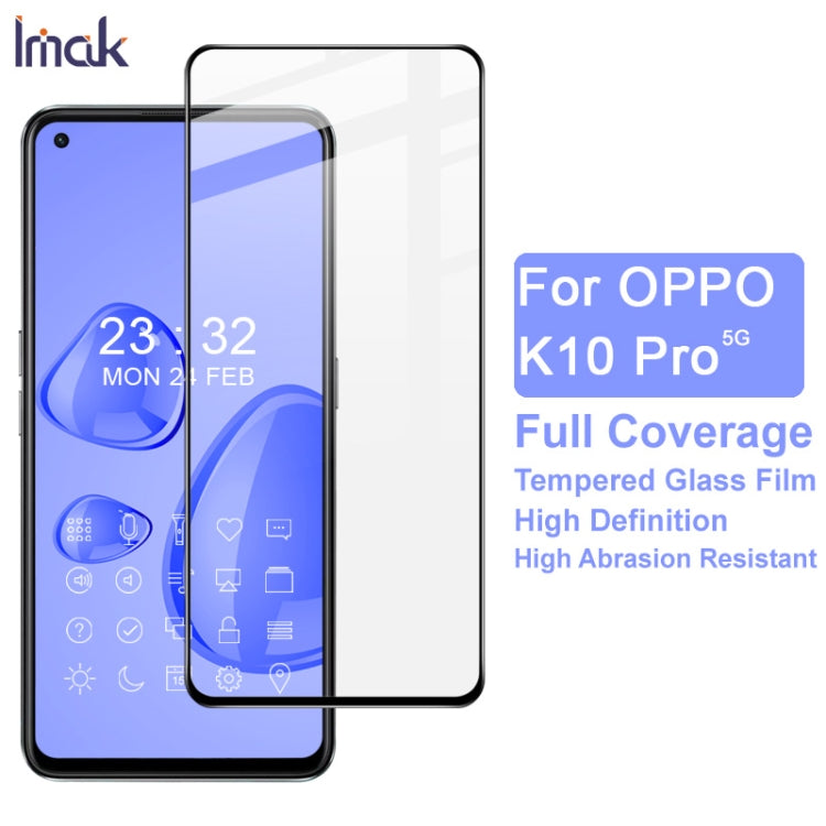 For OPPO K10 Pro 5G IMAK 9H Surface Hardness Full Screen Tempered Glass Film Pro+ Series