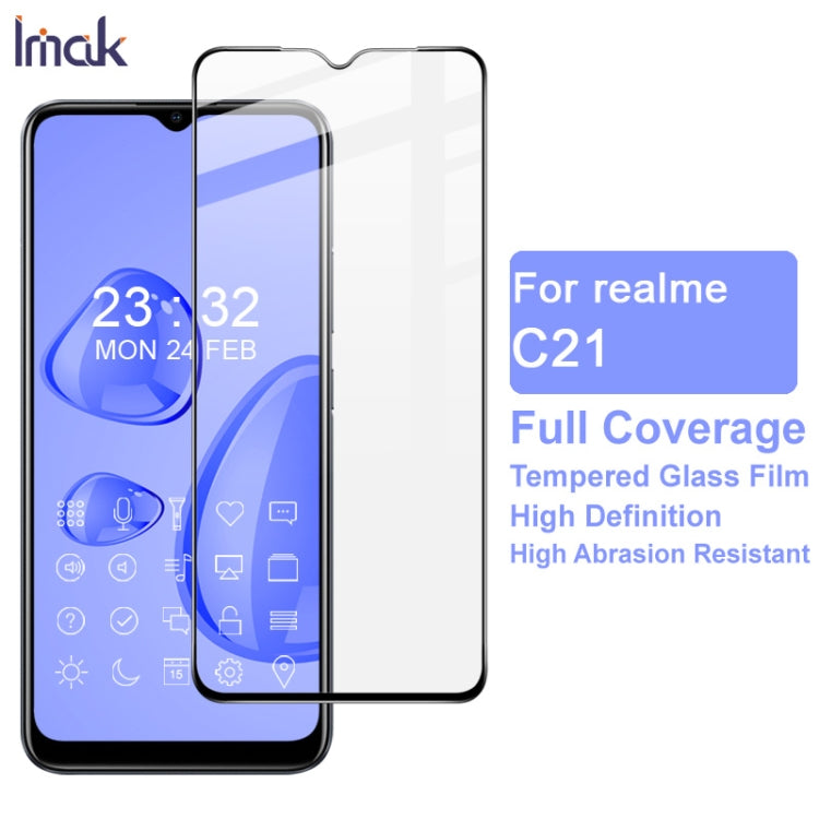 For Realme C21 IMAK 9H Surface Hardness Full Screen Tempered Glass Film Pro+ Series