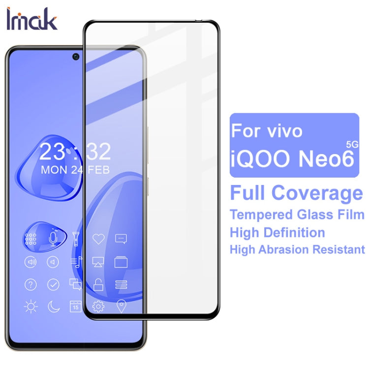 For vivo iQOO Neo6 5G IMAK 9H Surface Hardness Full Screen Tempered Glass Film Pro+ Series