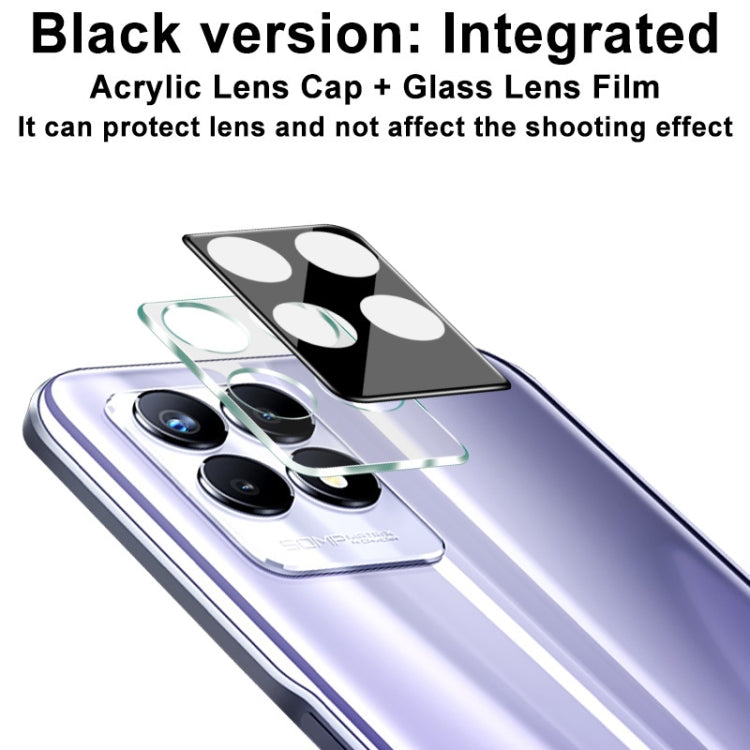 For OPPO Realme 8i imak Integrated Rear Camera Lens Tempered Glass Film with Lens Cap Black Version