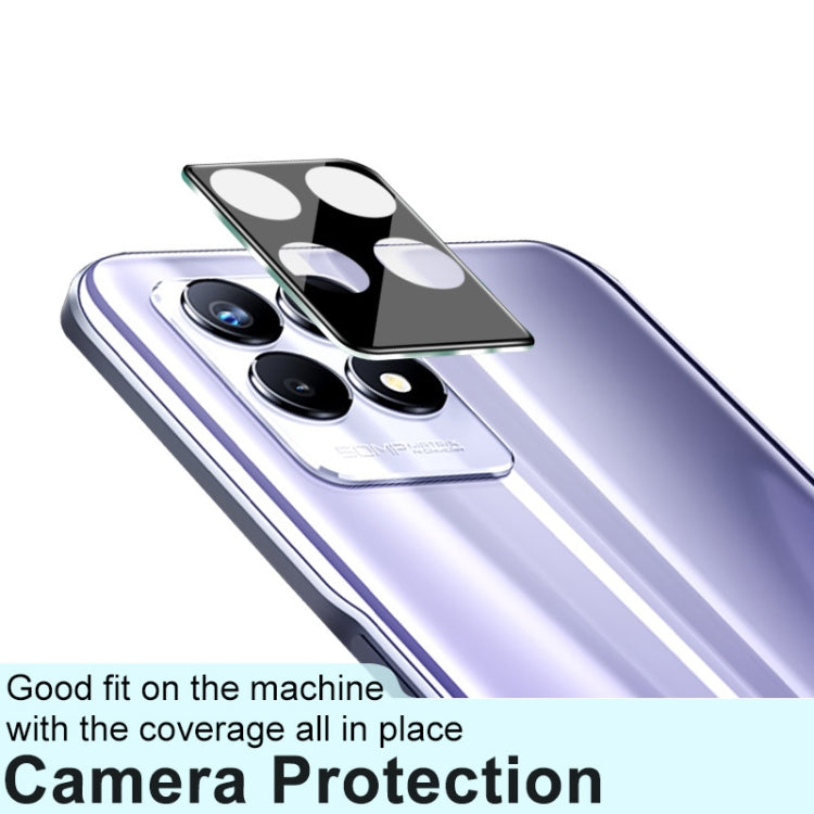 For OPPO Realme 8i imak Integrated Rear Camera Lens Tempered Glass Film with Lens Cap Black Version