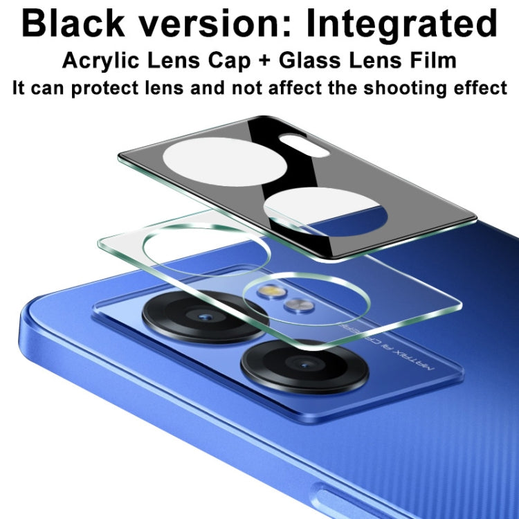 For OPPO Realme Narzo 50 5G imak Integrated Rear Camera Lens Tempered Glass Film with Lens Cap Black Version