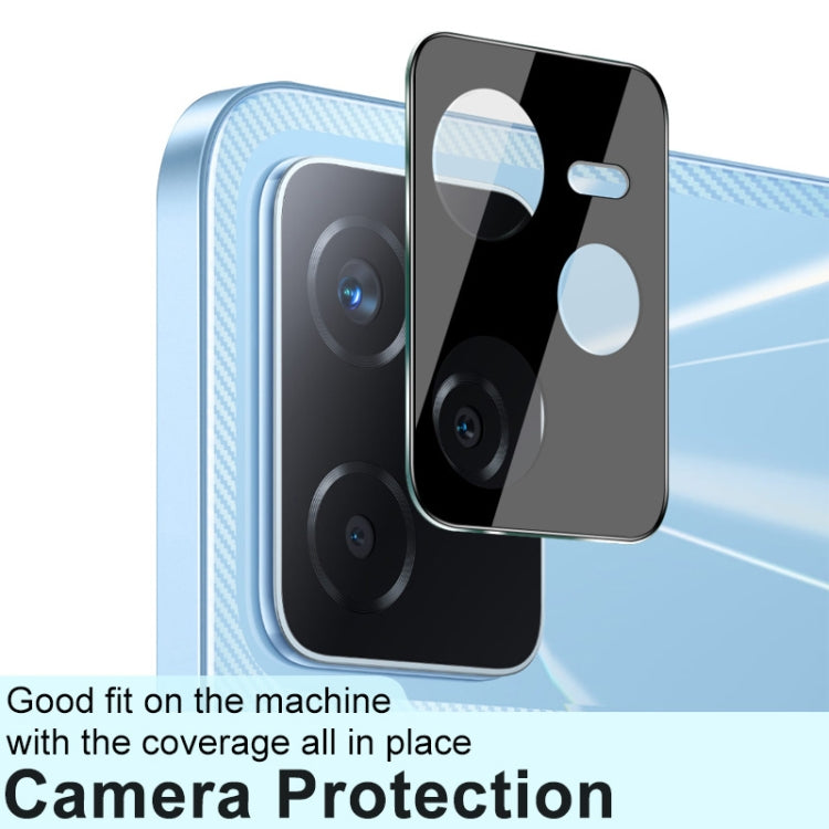 For OPPO Realme Narzo 50A Prime imak Integrated Rear Camera Lens Tempered Glass Film with Lens Cap Black Version