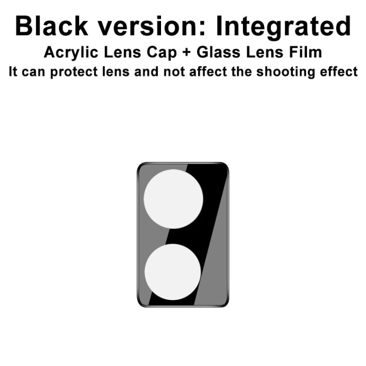 For vivo T1 Pro 5G imak Integrated Rear Camera Lens Tempered Glass Film with Lens Cap Black Version