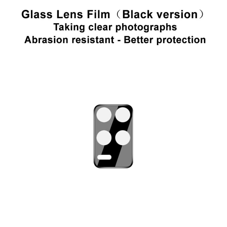 For OPPO Realme 9 5G India/Realme 8s 5G IMAK Rear Camera Lens Glass Film Black Version