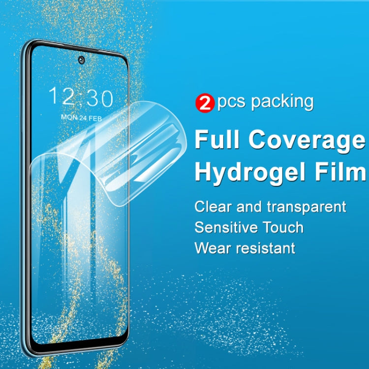 2 PCS imak Curved Full Screen Hydrogel Film Front Protector For Xiaomi Redmi Note 11SE 5G/Redmi Note 10 5G/Redmi Note 10T 5G/Poco M3 Pro 4G/Poco M3 Pro 5G