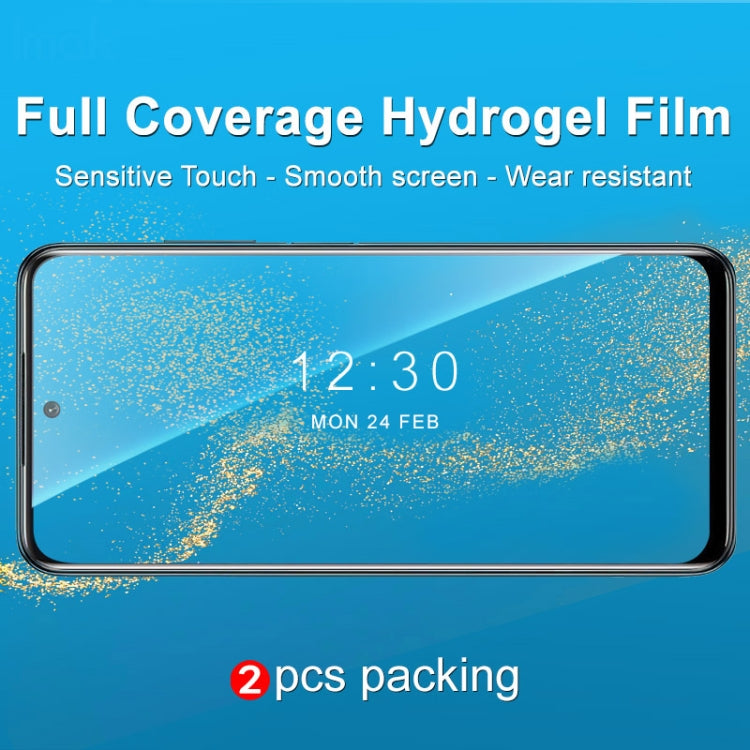 2 PCS imak Curved Full Screen Hydrogel Film Front Protector For Xiaomi Redmi Note 11SE 5G/Redmi Note 10 5G/Redmi Note 10T 5G/Poco M3 Pro 4G/Poco M3 Pro 5G