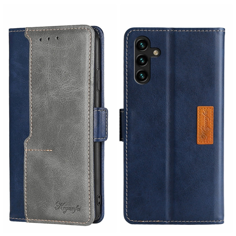 For Samsung Galaxy A13 4G Contrast Color Side Buckle Leather Phone Case