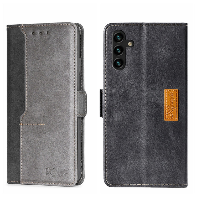 For Samsung Galaxy A13 5G Contrast Color Side Buckle Leather Phone Case