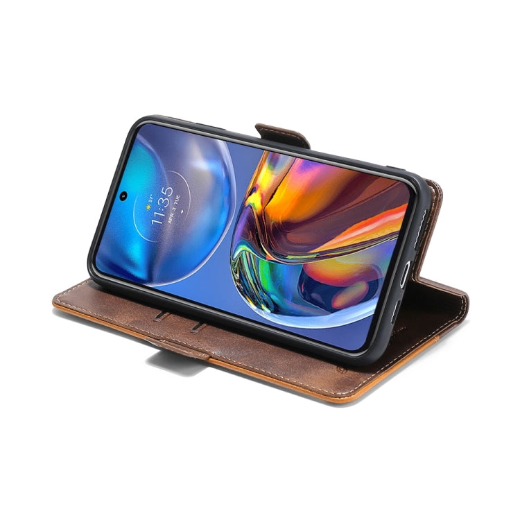 For Samsung Galaxy A03s 164.2mm Contrast Color Side Buckle Leather Phone Case